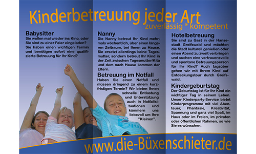 Flyer Kinderbetreuungsagentur
