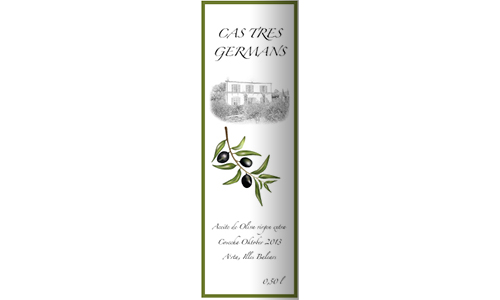 Printdesign Etikett Olivenoelflasche