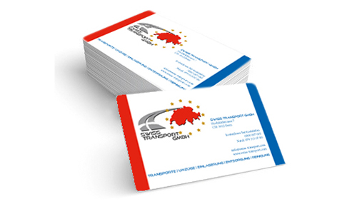 Logodesign SWISS TRANSPORT GMBH Visitenkarte